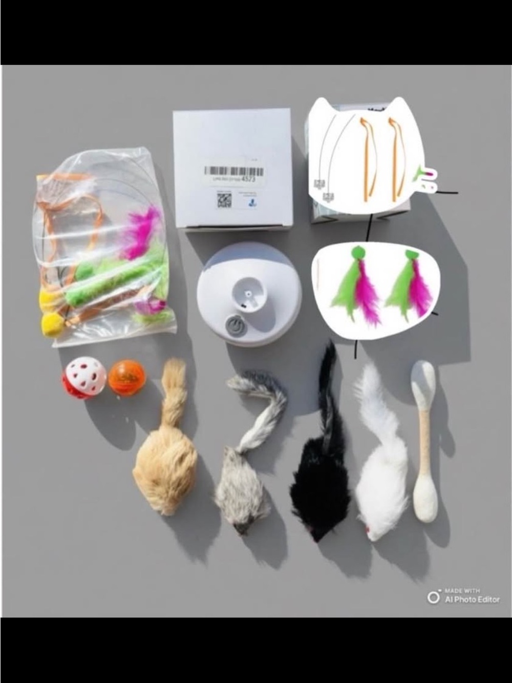 Interactive Lot Cat Toys Automatic Feather Teaser Tumbler Cheerble Lots